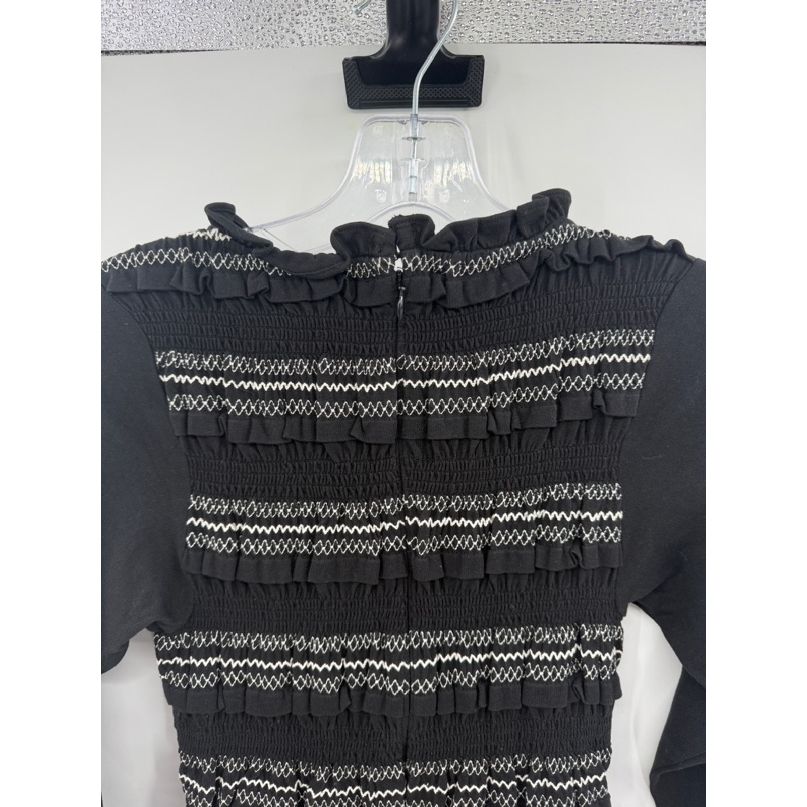 Sea New York Girls Mable Cambric Ls Smocked Dress - Black - 12y - New With Tags — image 8 of 8